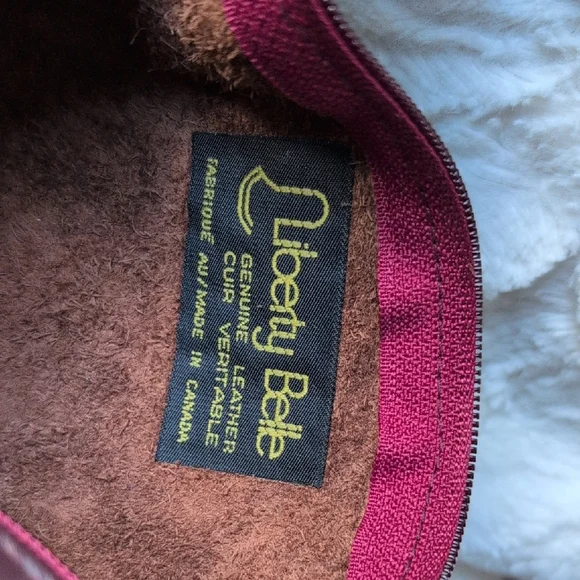 Vintage Liberty Belle Burgundy Leather Bag NWOT - Picture 5 of 9